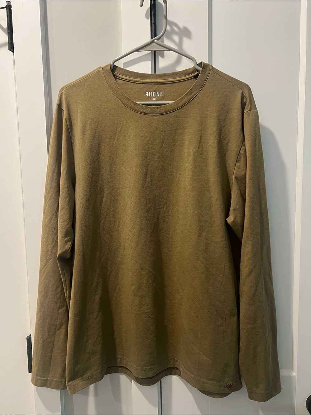 RHONE Olive Green Long-Sleeve Crewneck Shirt